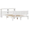 vidaXL Bed Frame with Headboard without Mattress White 140x200 cm