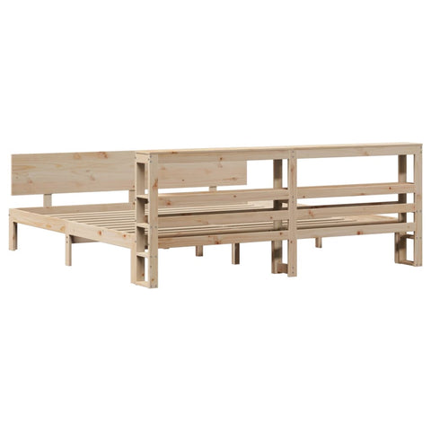 vidaXL Bed Frame with Headboard without Mattress 180x200 cm Super King