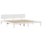 vidaXL Bed Frame with Headboard without Mattress White 180x200 cm Super King