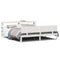 vidaXL Bed Frame with Headboard without Mattress White 200x200 cm
