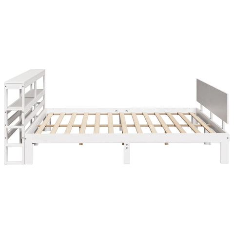 vidaXL Bed Frame with Headboard without Mattress White 200x200 cm
