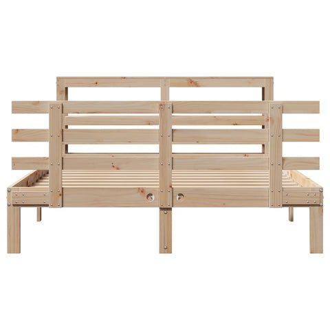 vidaXL Bed Frame with Headboard without Mattress 140x190 cm