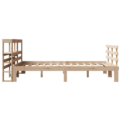 vidaXL Bed Frame with Headboard without Mattress 140x190 cm