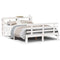 vidaXL Bed Frame with Headboard without Mattress White 140x190 cm