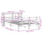 vidaXL Bed Frame with Headboard without Mattress White 140x190 cm
