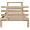 vidaXL Bed Frame with Headboard without Mattress 100x200 cm
