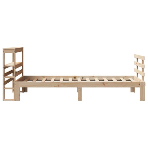 vidaXL Bed Frame with Headboard without Mattress 100x200 cm
