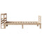 vidaXL Bed Frame with Headboard without Mattress 100x200 cm