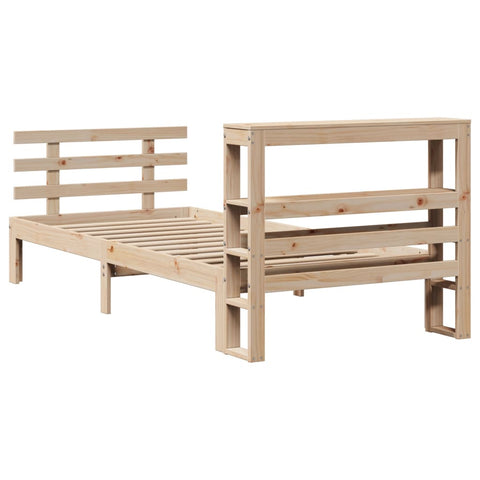 vidaXL Bed Frame with Headboard without Mattress 100x200 cm