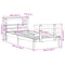 vidaXL Bed Frame with Headboard without Mattress 100x200 cm