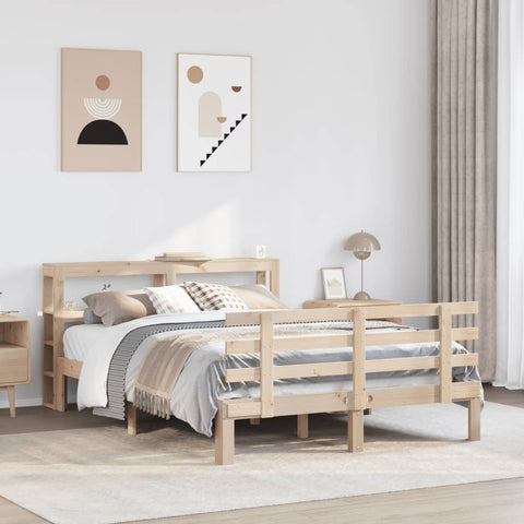 vidaXL Bed Frame with Headboard without Mattress 120x200 cm