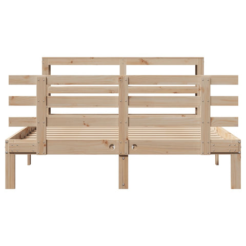 vidaXL Bed Frame with Headboard without Mattress 140x200 cm