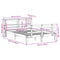 vidaXL Bed Frame with Headboard without Mattress 140x200 cm