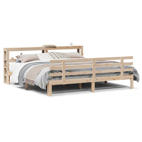 vidaXL Bed Frame with Headboard without Mattress 180x200 cm Super King