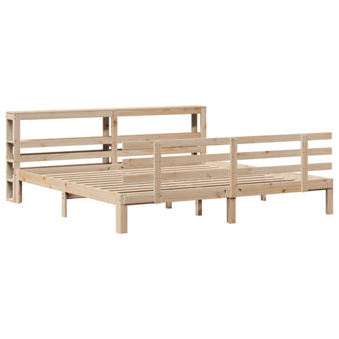 vidaXL Bed Frame with Headboard without Mattress 180x200 cm Super King