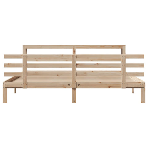 vidaXL Bed Frame with Headboard without Mattress 180x200 cm Super King