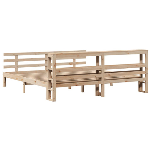 vidaXL Bed Frame with Headboard without Mattress 180x200 cm Super King