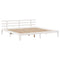vidaXL Bed Frame with Headboard without Mattress White 200x200 cm