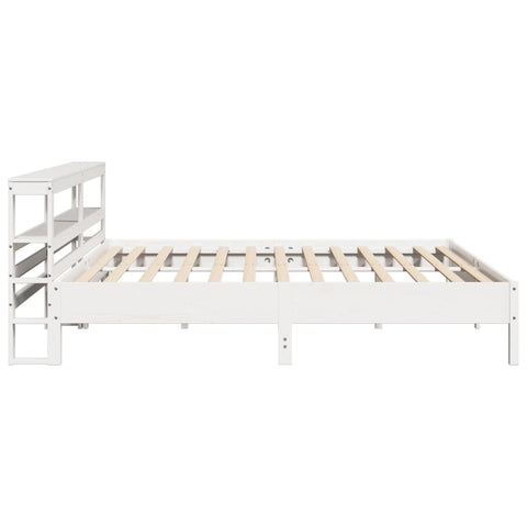 vidaXL Bed Frame without Mattress White 200x200 cm Solid Wood Pine