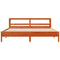 vidaXL Bed Frame without Mattress Wax Brown 200x200 cm Solid Wood Pine