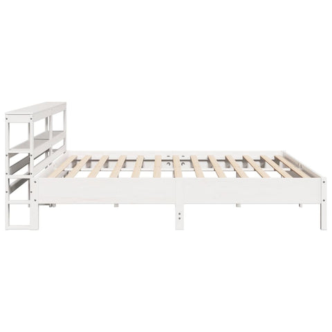 vidaXL Bed Frame without Mattress White 180x200 cm Super King Solid Wood Pine