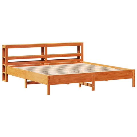 vidaXL Bed Frame without Mattress Wax Brown 180x200 cm Super King Solid Wood Pine