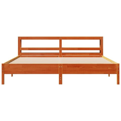 vidaXL Bed Frame without Mattress Wax Brown 180x200 cm Super King Solid Wood Pine