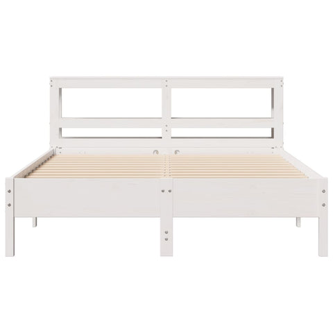 vidaXL Bed Frame without Mattress White 160x200 cm Solid Wood Pine