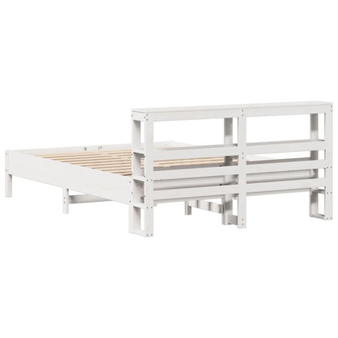vidaXL Bed Frame without Mattress White 160x200 cm Solid Wood Pine