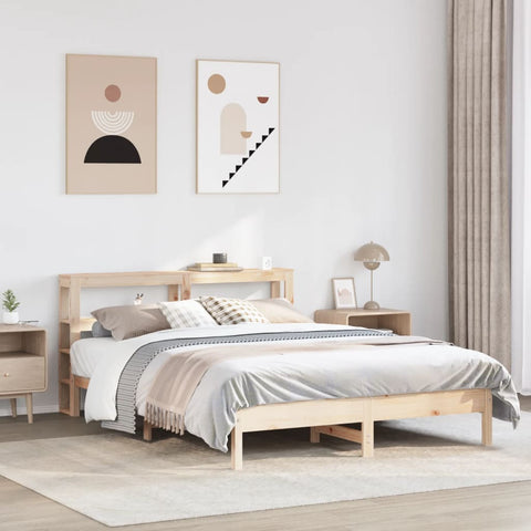 vidaXL Bed Frame without Mattress 140x200 cm Solid Wood Pine