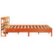 vidaXL Bed Frame without Mattress Wax Brown 140x200 cm Solid Wood Pine