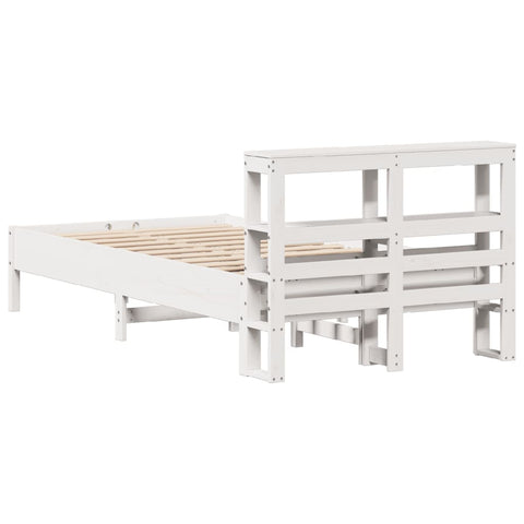 vidaXL Bed Frame without Mattress White 90x200 cm Solid Wood Pine
