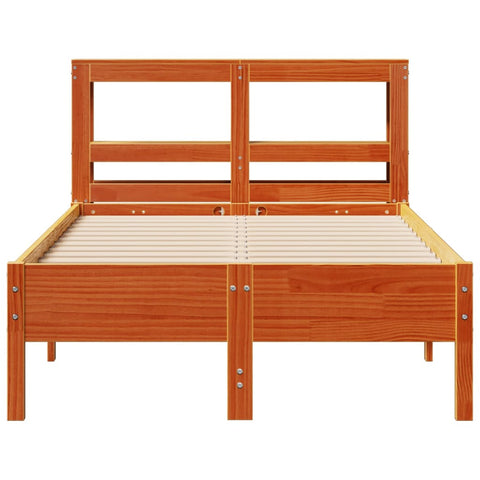 vidaXL Bed Frame without Mattress Wax Brown 90x200 cm Solid Wood Pine