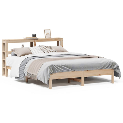 vidaXL Bed Frame without Mattress 140x190 cm Solid Wood Pine