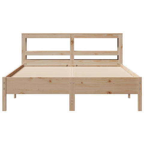 vidaXL Bed Frame without Mattress 140x190 cm Solid Wood Pine