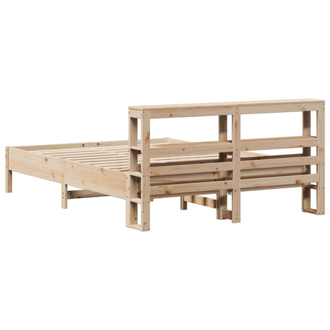 vidaXL Bed Frame without Mattress 140x190 cm Solid Wood Pine
