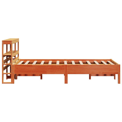 vidaXL Bed Frame without Mattress Wax Brown 120x190 cm Small Double Solid Wood Pine