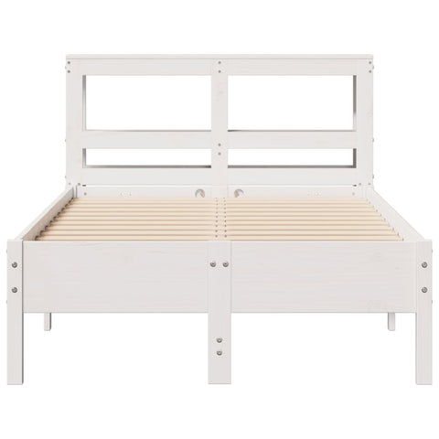 vidaXL Bed Frame without Mattress White 90x190 cm Single Solid Wood Pine