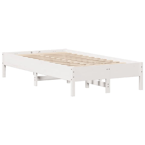 vidaXL Bed Frame without Mattress White 90x190 cm Single Solid Wood Pine