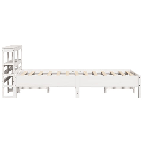 vidaXL Bed Frame without Mattress White 75x190 cm Small Single Solid Wood Pine
