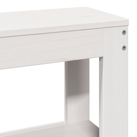 vidaXL Bed Frame without Mattress White 75x190 cm Small Single Solid Wood Pine