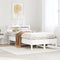 vidaXL Bed Frame without Mattress White 75x190 cm Small Single Solid Wood Pine