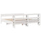 vidaXL Bed Frame without Mattress White 200x200 cm Solid Wood Pine
