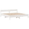 vidaXL Bed Frame without Mattress White 200x200 cm Solid Wood Pine