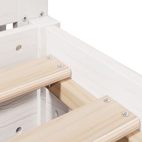 vidaXL Bed Frame without Mattress White 200x200 cm Solid Wood Pine