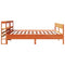 vidaXL Bed Frame without Mattress Wax Brown 200x200 cm Solid Wood Pine