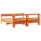 vidaXL Bed Frame without Mattress Wax Brown 200x200 cm Solid Wood Pine