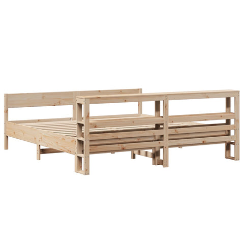 vidaXL Bed Frame without Mattress 180x200 cm Super King Solid Wood Pine
