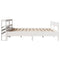 vidaXL Bed Frame without Mattress White 180x200 cm Super King Solid Wood Pine