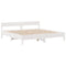 vidaXL Bed Frame without Mattress White 180x200 cm Super King Solid Wood Pine